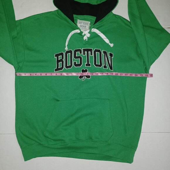 BAY STATE GEAR BOSTON SHAMROCK EMBROIDERED SWEATSHIRT HOODIE MEN'S SIZE 2XL - Picture 3 of 12
